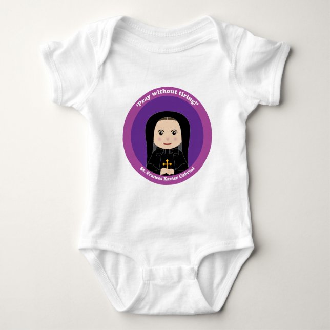 St. Frances Xavier Cabrini Baby Bodysuit (Front)