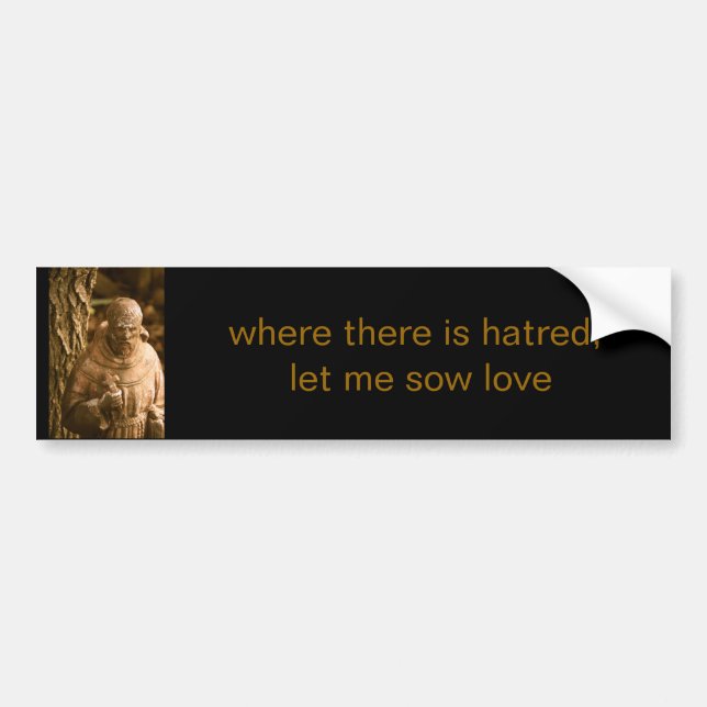 St. Francis Bumper Sticker (Front)