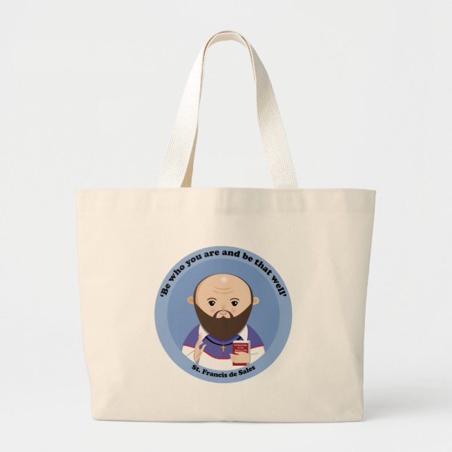St. Francis de Sales Large Tote Bag (Front)