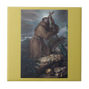 St. Francis in Ecstacy 1650 il Gretto Castiglione Tile