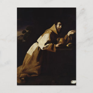 St. Francis in Meditation, 1639 Postcard