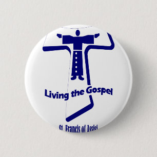 St Francis of Assisi 6 Cm Round Badge