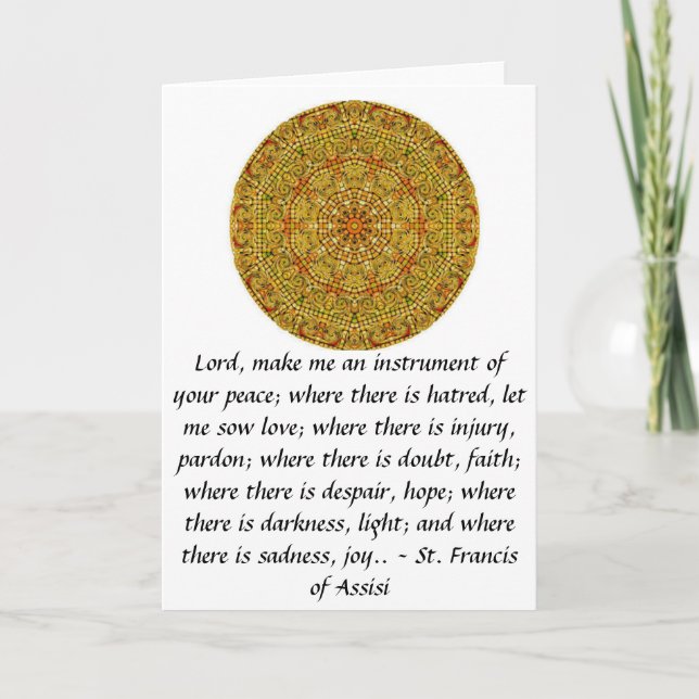 St. Francis of Assisi about FAITH Card (Front)