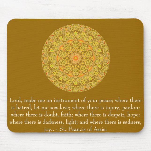 St. Francis of Assisi about FAITH Mouse Pad (Front)