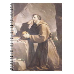 St. Francis of Assisi at Prayer Spiral Notebook