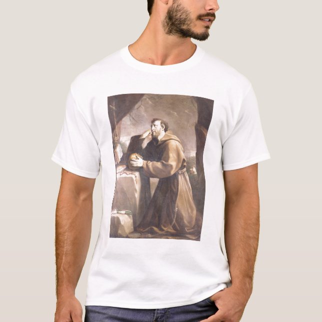 St. Francis of Assisi at Prayer T-Shirt (Front)