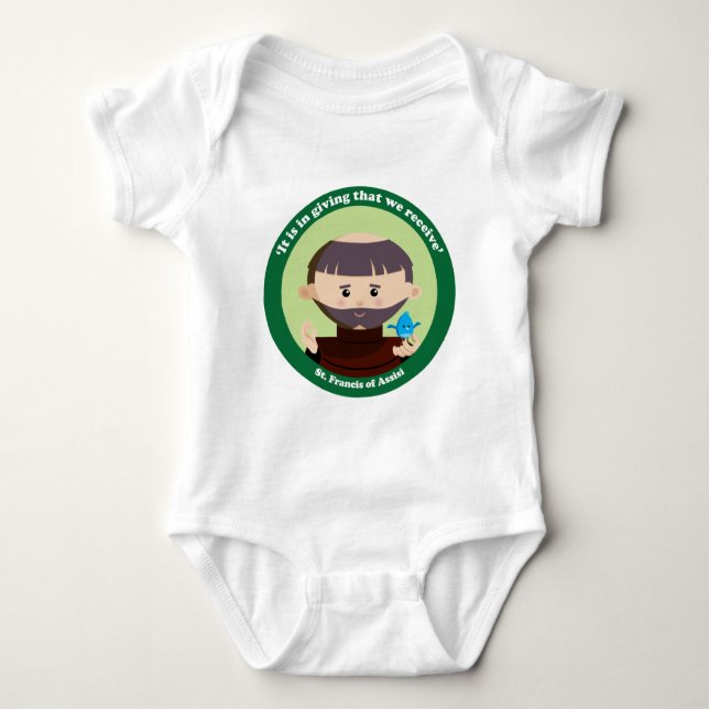 St. Francis of Assisi Baby Bodysuit (Front)