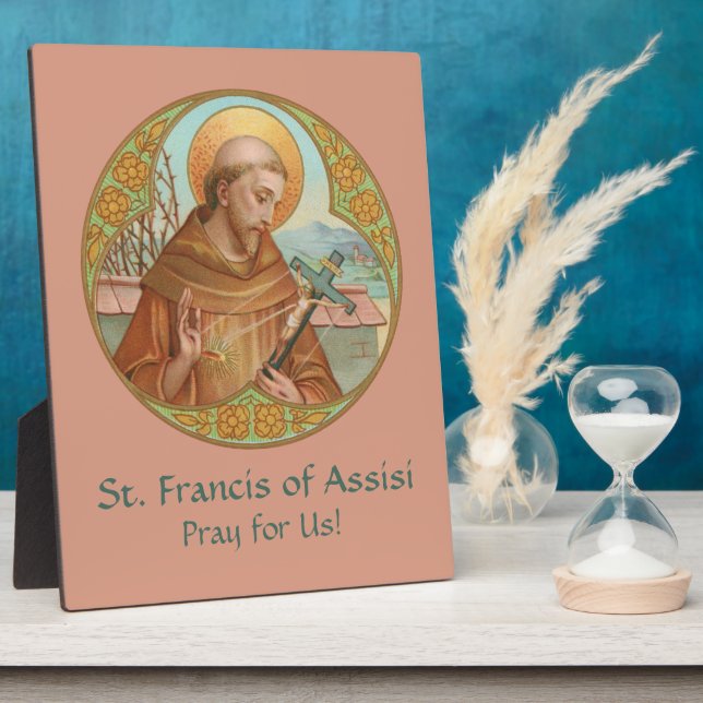 St. Francis of Assisi (BK 002) 8"x10" Plaque (Side)