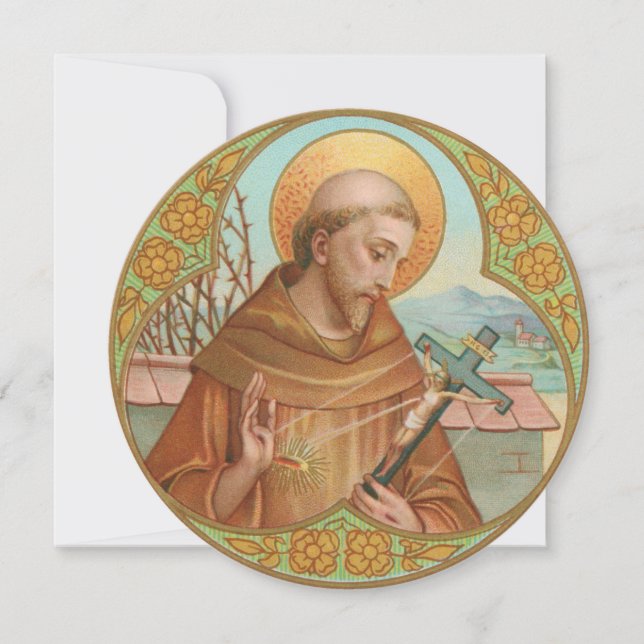 St. Francis of Assisi (BK 002) Blank Greeting Card (Front)