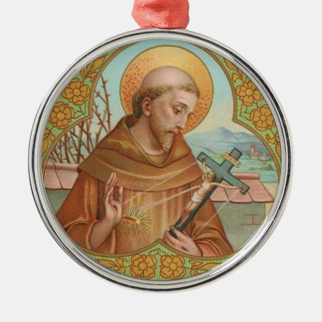 St. Francis of Assisi (BK 002) Metal Tree Decoration (Front)