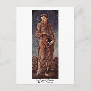 St. Francis Of Assisi By Tura Cosimo Postcard