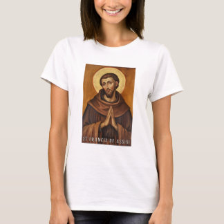 St. Francis of Assisi Catholic T-Shirt for Women