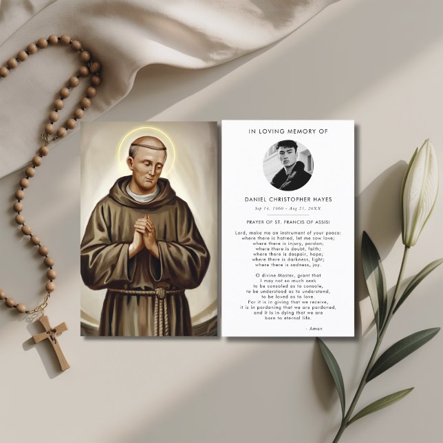 St Francis of Assisi Funeral Sympathy Prayer Card (Creator Uploaded)