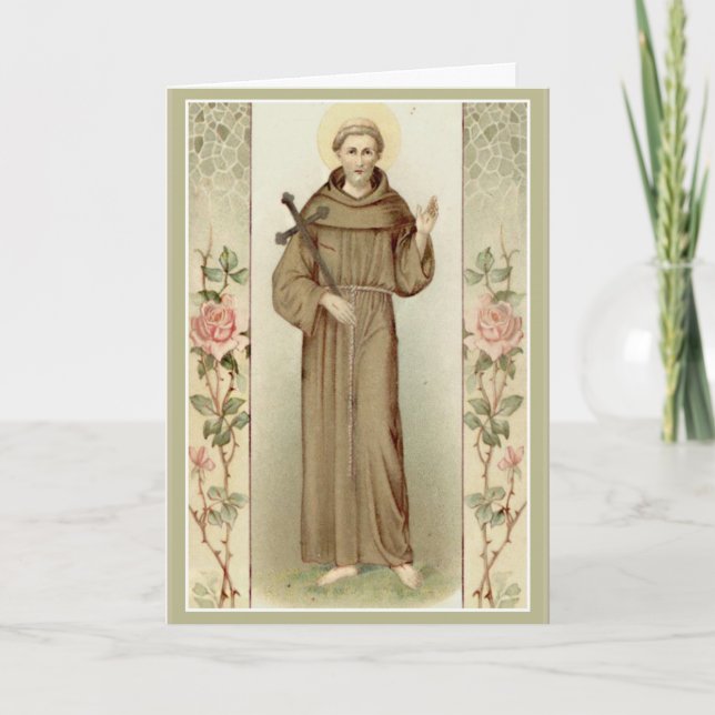 St. Francis of Assisi Greeting Card w/prayer (Front)