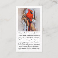 St Francis of Assisi in Red Orange Blue Prayer