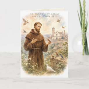 St. Francis of Assisi Love for Animals Prayer Card