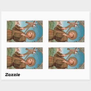St. Francis of Assisi, Pater Seraphicus (SAU 040) Rectangular Sticker