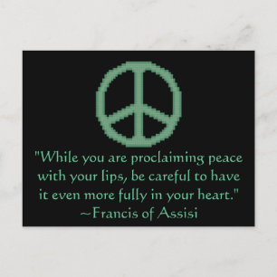 St. Francis of Assisi Peace Quote Postcard