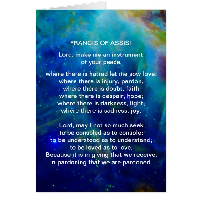 St Francis of Assisi Prayer (Front)