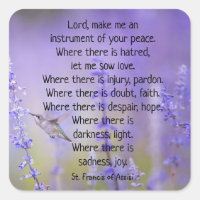 St. Francis of Assisi Prayer Lavender Floral