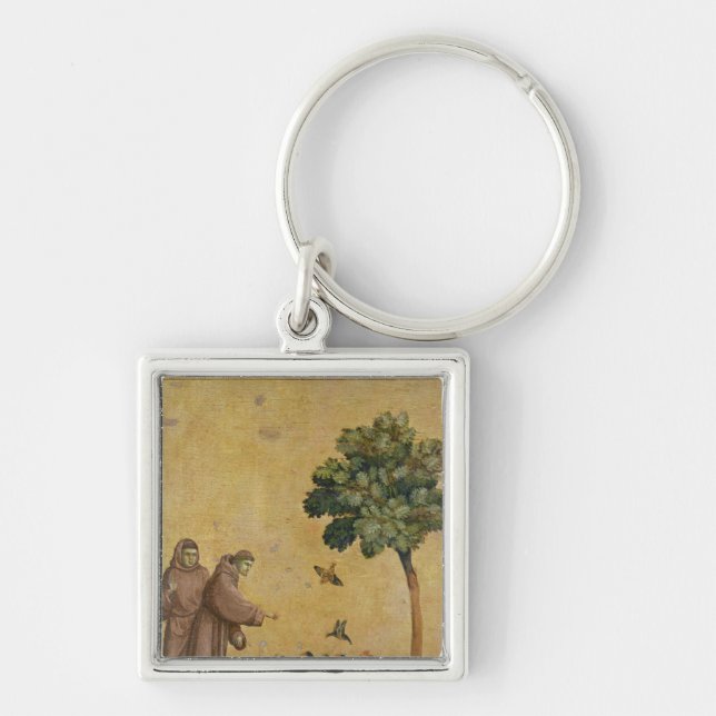 St. Francis of Assisi preaching to the birds Key Ring (Front)