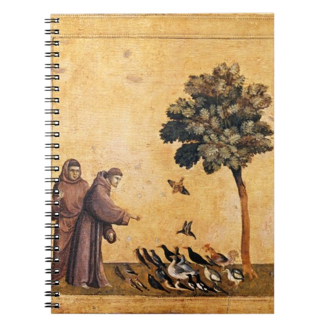 St. Francis Of Assisi Preaching To The Birds Notebook (Front)