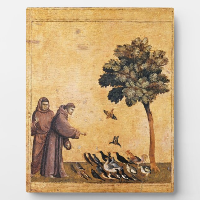 St. Francis Of Assisi Preaching To The Birds Plaque (Front)