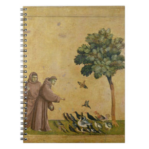 St. Francis of Assisi preaching to the birds Spiral Notebook