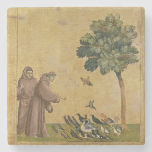 St. Francis of Assisi preaching to the birds Stone Coaster