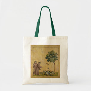 St. Francis of Assisi preaching to the birds Tote Bag