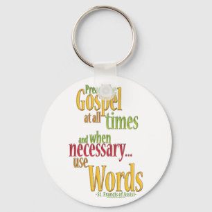 St. Francis of Assisi Quote Key Ring