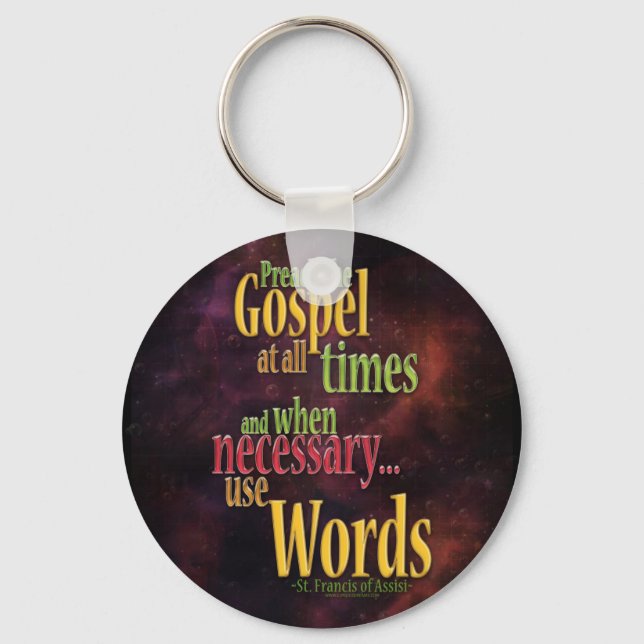 St. Francis of Assisi Quote Key Ring (Front)