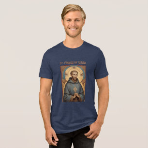 St. Francis of Assisi Roman Catholic Tri-Blend Shirt