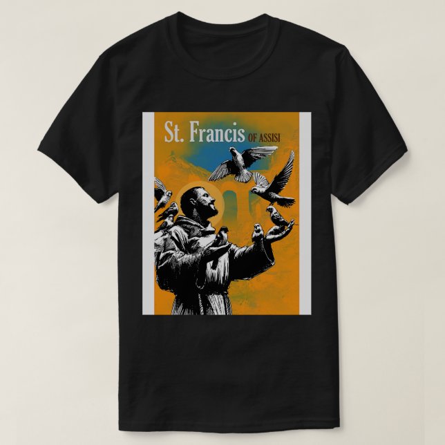 St Francis of Assisi T-Shirt (Design Front)