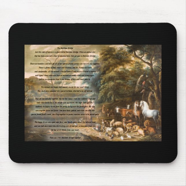 St. Francis of Assisi & The Rainbow Bridge Mouse Pad (Front)