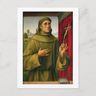 St. Francis of Assissi, c.1490 (tempera on panel) Postcard