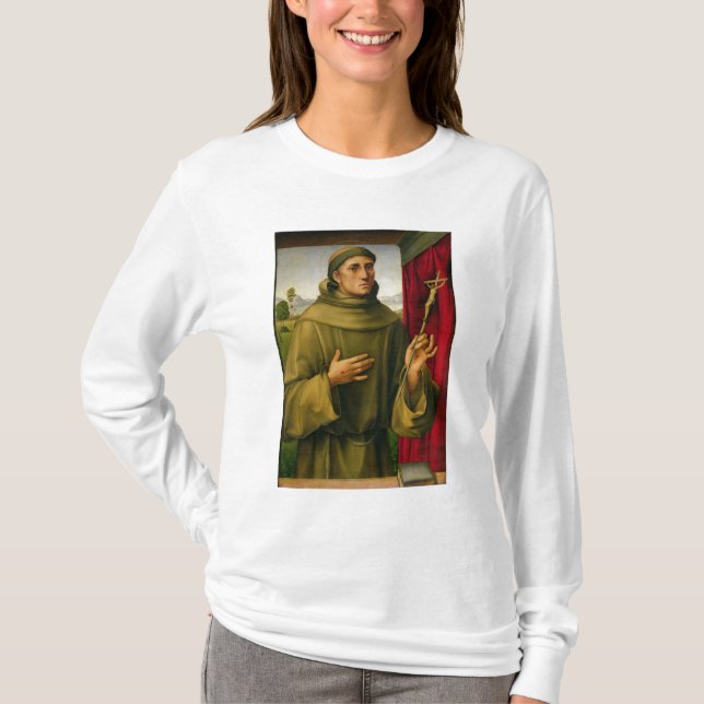 St. Francis of Assissi, c.1490 (tempera on panel) T-Shirt (Front)