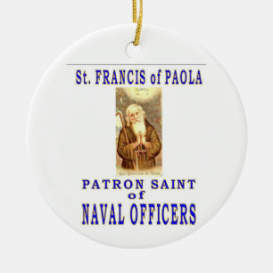 St FRANCIS of PAOLA Ceramic Tree Decoration