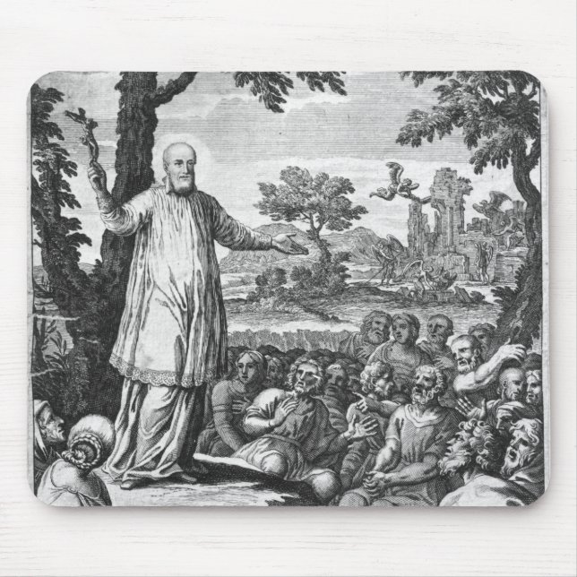 St. Francis of Sales  preaching to the Mouse Pad (Front)