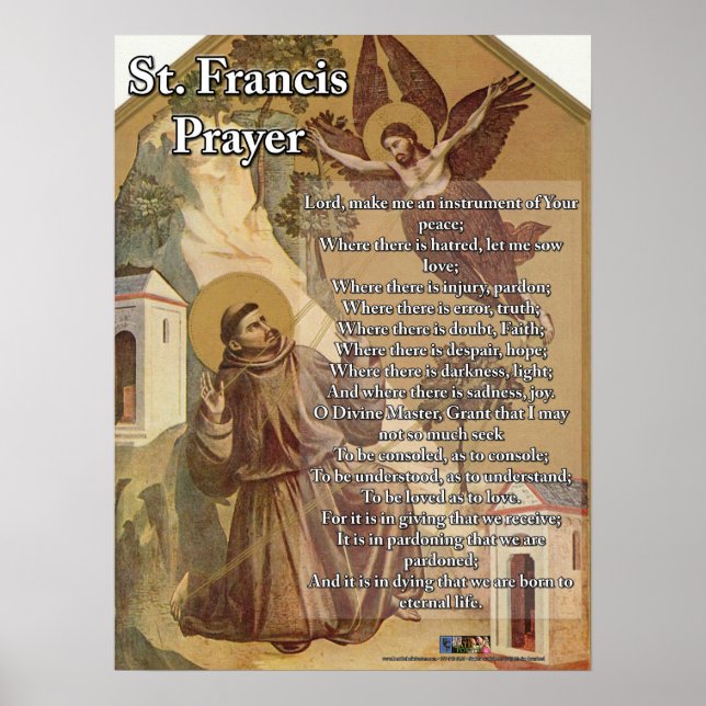 St. Francis Prayer Poster (Front)