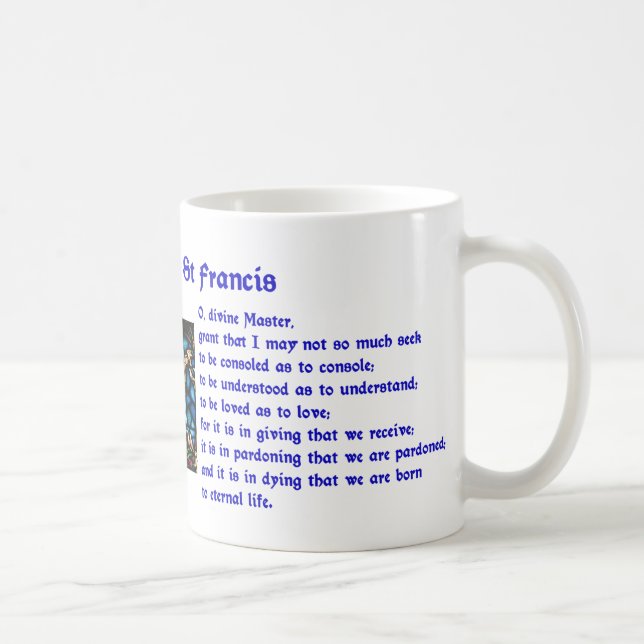 St Francis Prayer Wraparound Coffee Mug (Right)