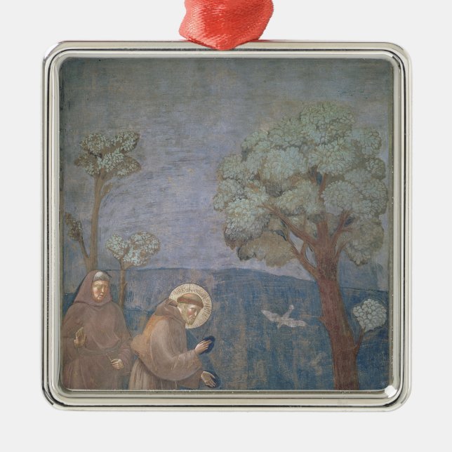 St. Francis Preaching to the Birds, 1297-99 Metal Tree Decoration (Front)