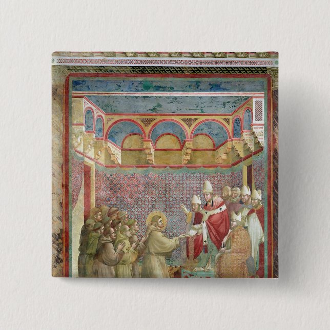 St. Francis Receives Approval 15 Cm Square Badge (Front)