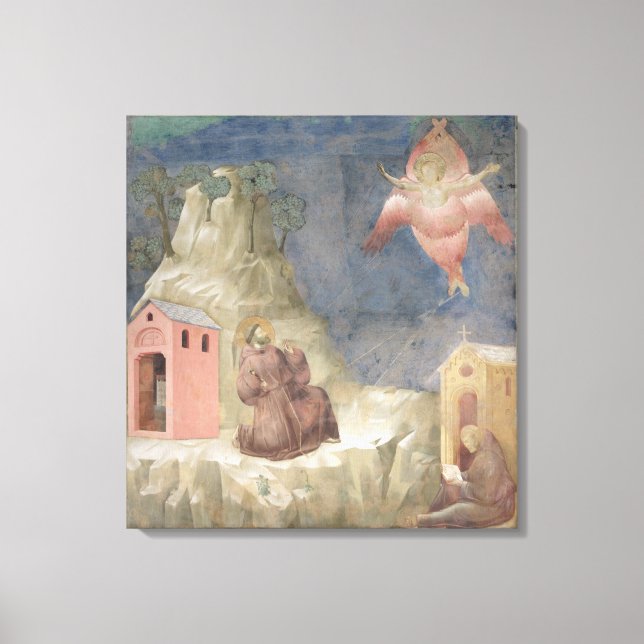 St. Francis Receiving the Stigmata, 1297-99 Canvas Print (Front)