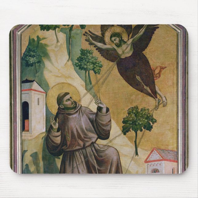 St. Francis Receiving the Stigmata, c.1295-1300 Mouse Pad (Front)