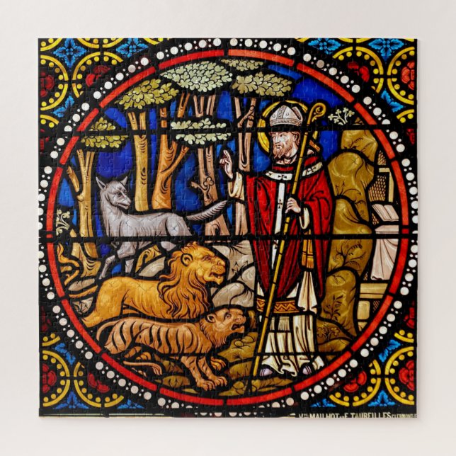St. Francis Stained Glass Window Jigsaw Puzzle (Vertical)