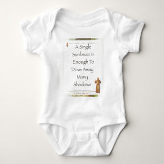 st. francis sunbeam prayer baby bodysuit