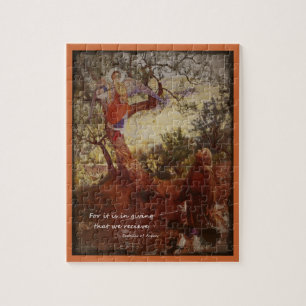 St Francis with an Angel Jigsaw Puzzle