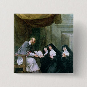 St. Francois de Sales Giving the Rule 15 Cm Square Badge