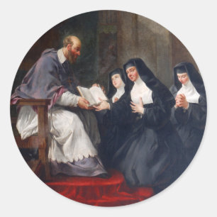 St. Francoise with St. Jean Classic Round Sticker